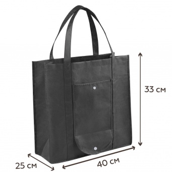 Купить Складная Эко сумка-пакет для продуктов многоразовая хозяйственная, черная