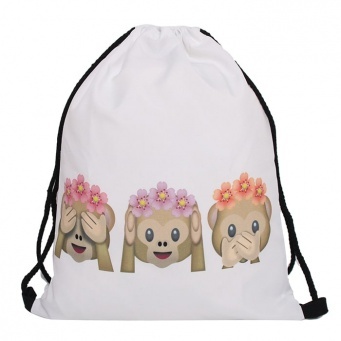 Купить Сумка-мешок для сменной обуви "Three monkeys"