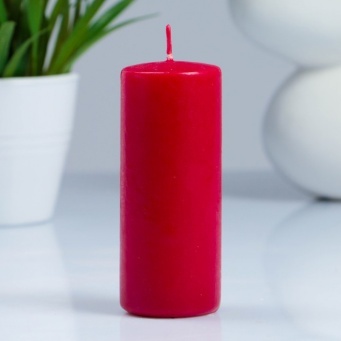 Купить Свеча-цилиндр, парафиновая, красная
