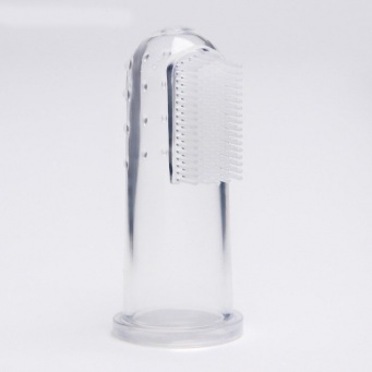 Купить Зубная щётка детская, силиконовая, на палец, от 3 мес