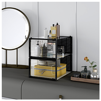 Купить Коробка для хранения обуви Crystal Clear, набор из 6шт, черные (34x24x16cm)