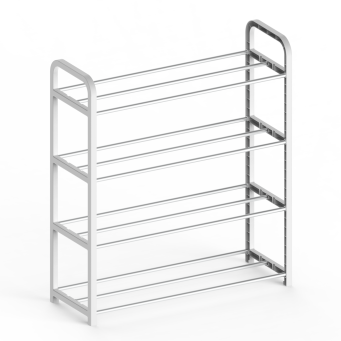Купить Полка для обуви белая, 4 яруса