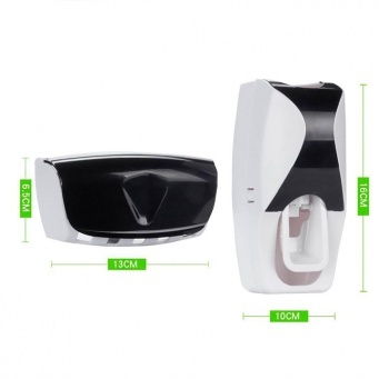 Купить Диспенсер для зубной пасты с держателем на 5 зубных щеток Homsu, черный