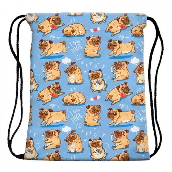 Купить Сумка-мешок для сменной обуви Pugs