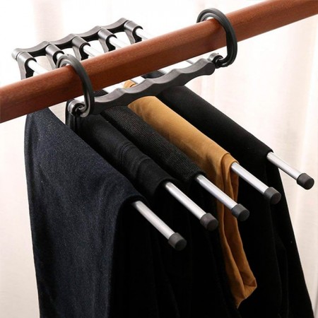 Купить Вешалка раздвижная для брюк на 5 спиц 34x18x17 см, черная