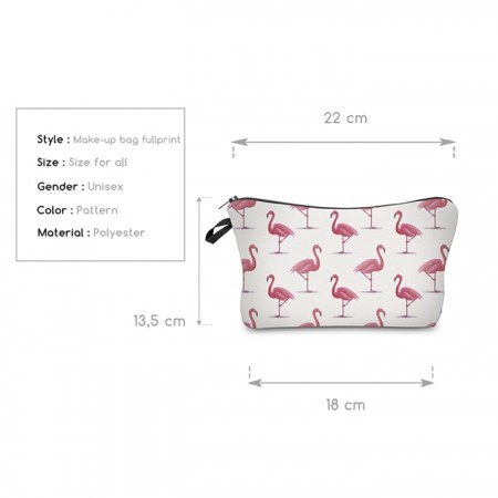 Купить Косметичка White Flamingos, 20х14х4