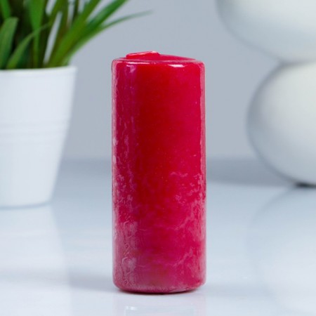 Купить Свеча-цилиндр, парафиновая, красная