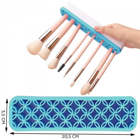 Купить Подставка для косметики, украшений и зубных щеток, голубая