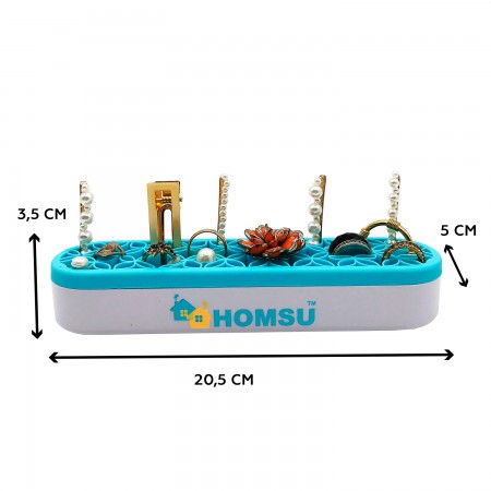 Купить Подставка для косметики, украшений и зубных щеток, голубая