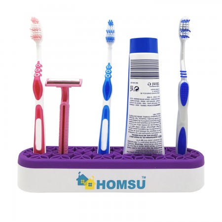 Купить Подставка для косметики, украшений и зубных щеток, фиолетовая