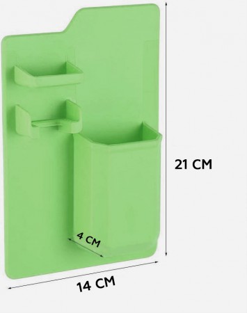 Купить Органайзер для бритвы и зубной пасты силиконовый, зеленый