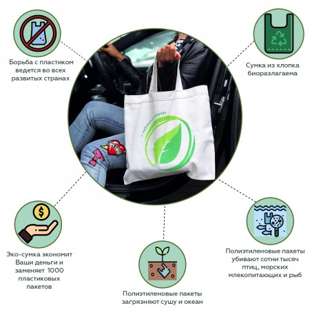 Купить Эко сумка шоппер "С любовью к природе"