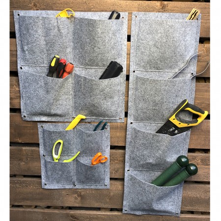 Купить Вертикальный органайзер подвесной с 4 карманами, фетр (30х100 см)