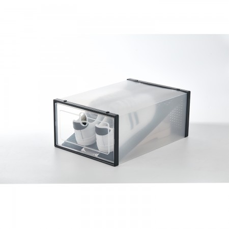 Купить Коробка для хранения обуви с разделителем Premium, набор из 6 шт, черная