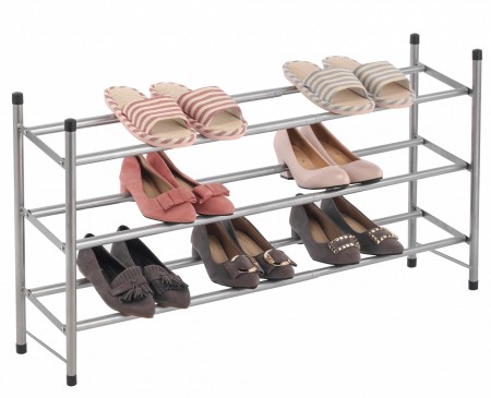 Купить Раздвижная обувная полка, 3 яруса (62-113x22.5x50см)