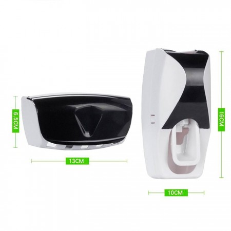 Купить Диспенсер для зубной пасты с держателем на 5 зубных щеток Homsu, черный