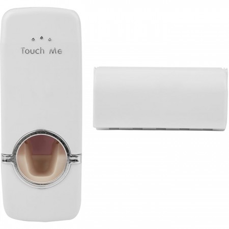 Купить Диспенсер для зубной пасты с держателем на 5 зубных щеток Homsu, белый