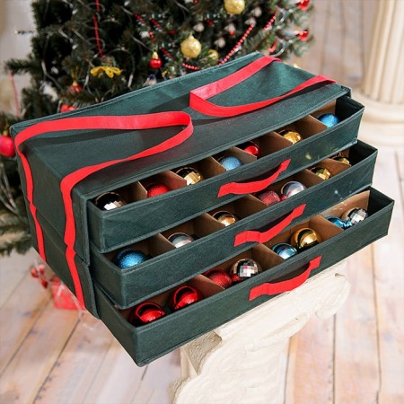 Купить Большой органайзер для ёлочных игрушек New Year (57*25*27)