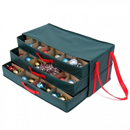 Купить Большой органайзер для ёлочных игрушек New Year (57*25*27)